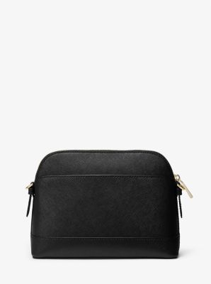 MICHAEL KORS Large Saffiano Leather Dome Crossbody Bag - Black