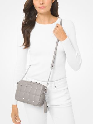 Jet Set Medium Studded Quilted Leather Camera Bag