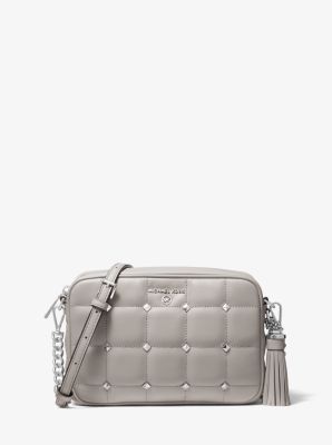 Jet Set Medium Studded Quilted Leather Camera Bag 