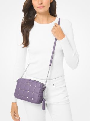 Kameratasche Jet Set Medium aus abgestepptem Leder mit Nieten image number 2
