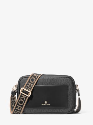 Maeve Large Logo and Faux Leather Crossbody Bag