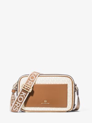 Buy Michael Kors Maeve Large Logo and Faux Leather Crossbody Bag