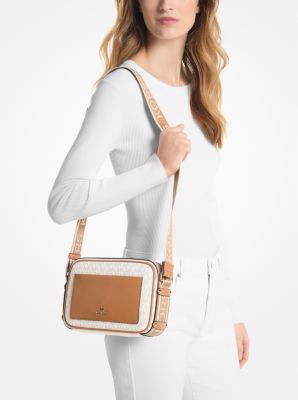 Maeve Large Logo and Faux Leather Crossbody Bag