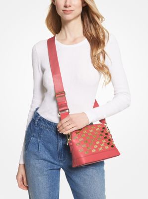 Jet Set Large Logo Embellished Dome Crossbody Bag