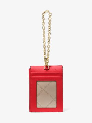 Jet Set Extra-Small Saffiano Leather Chain Card Case