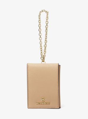 Jet Set Extra-Small Saffiano Leather Chain Card Case