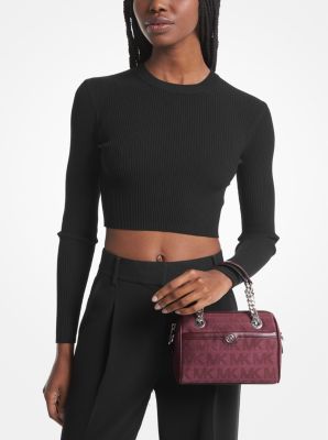 Michael Kors Veronica Extra-Small Saffiano Leather Crossbody Bag (Black):  Handbags
