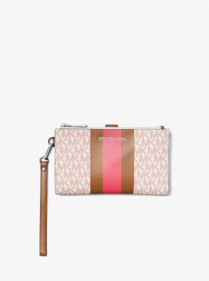 Bolso de pulsera Jet Set con franjas y logotipo exclusivo