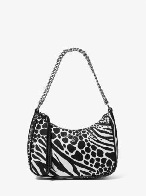 Jet Set Charm Small Animal Print Nylon Shoulder Bag image number 0