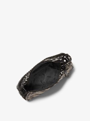 Jet Set Charm Small Animal Print Nylon Shoulder Bag