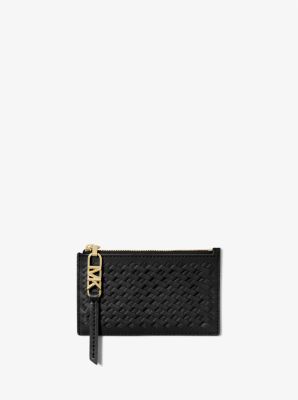 Empire Small Woven Leather Card Case image number 0