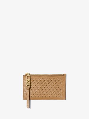 Empire Small Woven Leather Card Case image number 0