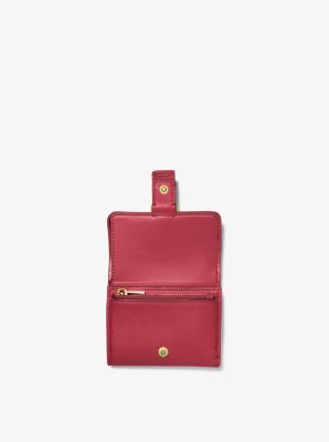 Michael kors small red wallet best sale