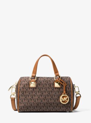 Grayson Small Logo Print Woven Duffel Crossbody Bag image number 0