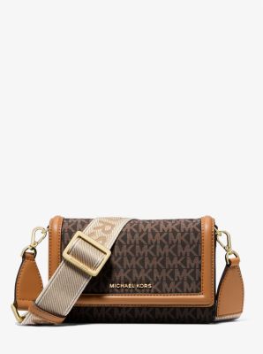 Jet Set Small Logo Print Woven Smartphone Crossbody Bag