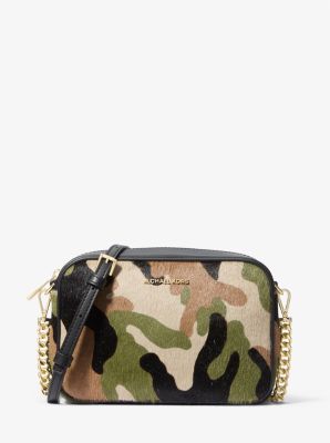 Jet Set Medium Camouflage Print Calf Hair Crossbody Bag image number 0