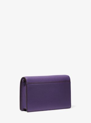 Jet Set Medium Pebbled Leather Crossbody Bag in IRIS | Michael Kors