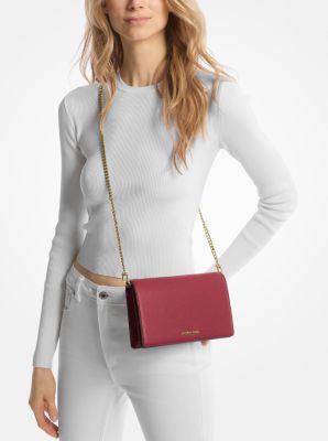 Michael michael kors crossgrain leather crossbody clutch sale