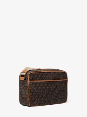 Jet Set Large Signature Logo Print Woven Crossbody Bag image number 2