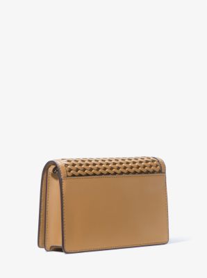 Jet Set Medium Woven Leather Crossbody Bag