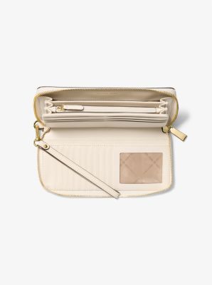 Längliche Brieftasche Jet Set Travel Large aus gekrispeltem Leder