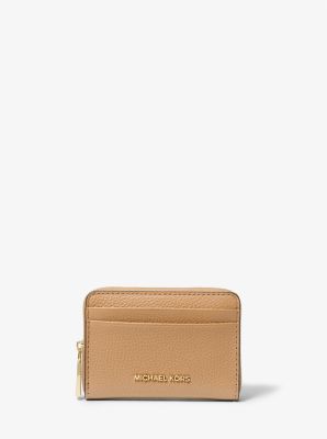 Jet Set Small Pebbled Leather Zip-Around Card Case image number 0