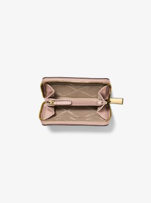 Jet Set Small Pebbled Leather Zip-Around Card Case