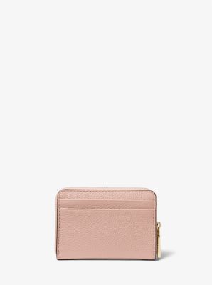 Jet Set Small Pebbled Leather Zip-Around Card Case