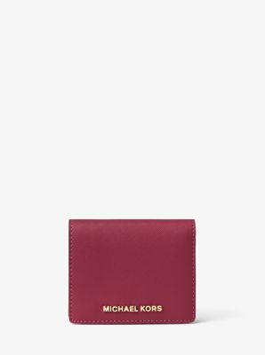 Travel Saffiano Leather Card Holder | Michael Kors