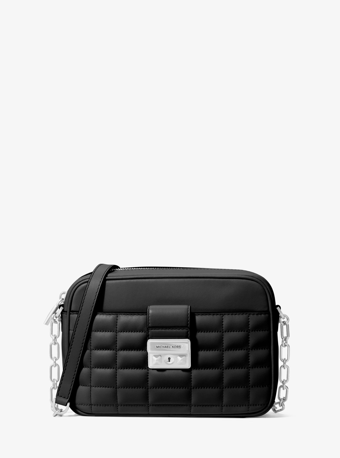 MK Tribeca Medium Quilted Leather Camera Bag - Black - Michael Kors