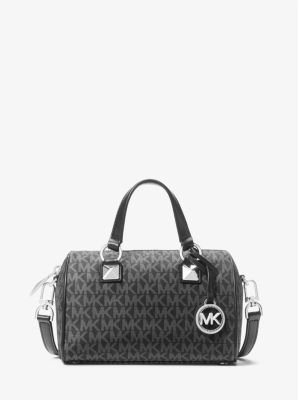 Grayson Small Logo Print Woven Duffel Crossbody Bag image number 0