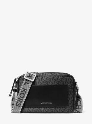 Jet Set Large Signature Logo Print Woven Crossbody Bag image number 0