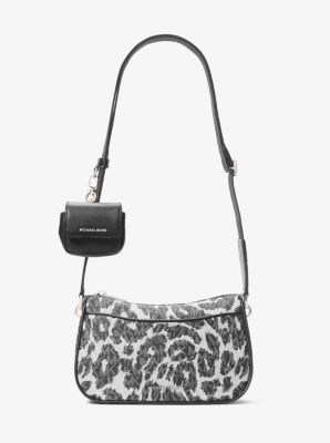 Jet Set Medium Leopard Logo Crossbody Bag with Case for Apple AirPods Pro® image number 0