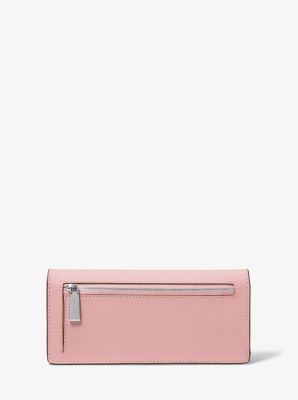 Jet Set Large Saffiano Leather Snap-Front Wallet
