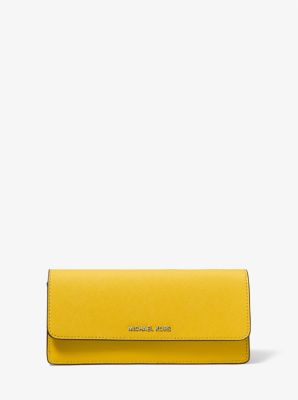 Jet Set Large Saffiano Leather Snap-Front Wallet | Michael Kors