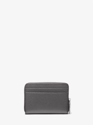 Jet Set Small Pebbled Leather Zip Around Card Case