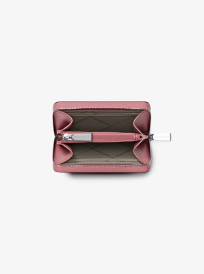 Jet Set Small Pebbled Leather Zip-Around Card Case