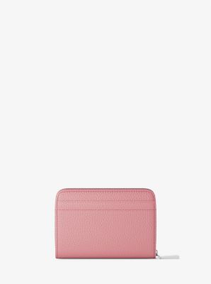 Jet Set Small Pebbled Leather Zip-Around Card Case