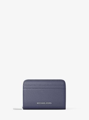 Jet Set Small Pebbled Leather Zip-Around Card Case