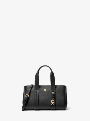 MK Umhängetasche Romee Extra-Small Aus Gekrispeltem Leder - Schwarz