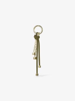 Gold-Tone and Speckled Cord Bag Charm