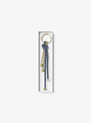 Gold-Tone and Speckled Cord Bag Charm image number 2