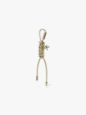 Gold-Tone and Metallic Braided Cord Bag Charm image number 0