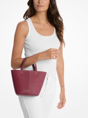 Flora Medium Signature Logo and Pebbled Leather Crossbody Bag image number 1