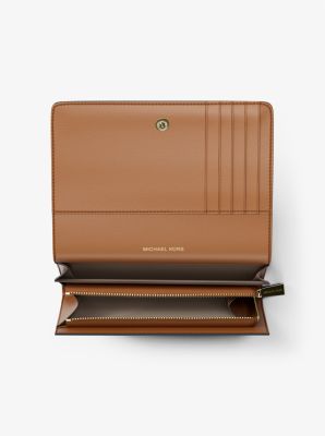 Jet Set Large Signature Logo Wallet in VANILLA/ACORN | Michael Kors