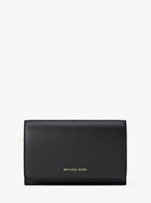 Cartera Jet Set grande de piel granulada in NEGRO | Michael Kors