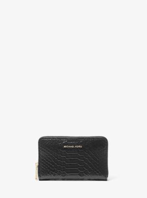 Jet Set Small Snake Embossed Leather Wallet image number 0