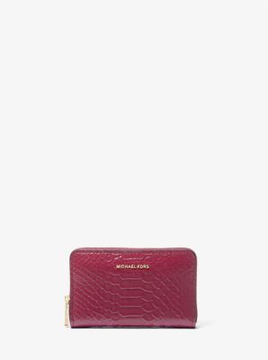 Cartera Jet Set pequeña de piel con motivo de serpiente en relieve image number 0