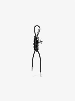Silver-Tone and Braided Cord Bag Charm image number 0