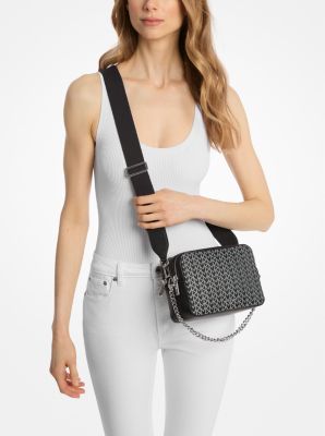 Bryant Medium MK2000 Logo Jacquard Camera Crossbody Bag image number 2